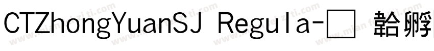 CTZhongYuanSJ Regula字体转换